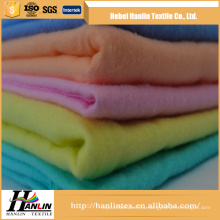 100% algodón teñido / color sólido doble cepillado tela de la franela C20S * C10S / 40 * 42 * 44 &#39;&#39; fábrica